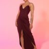 Drapeado chiffon tirante - Image 4