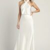 Satin halter cruzado