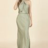 Satin halter cruzado - Image 6