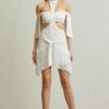 Set 2 piezas guipur falda barbitas con top off shoulder