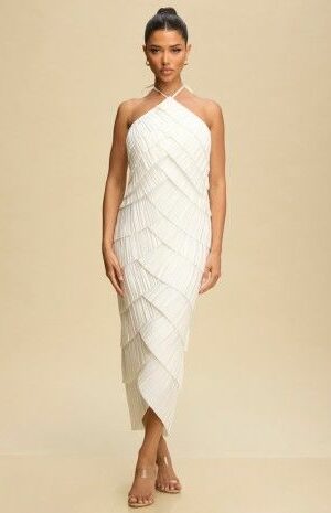 Halter satin en capas
