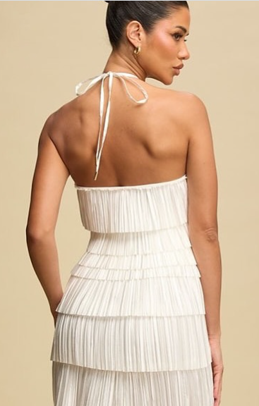 Halter satin en capas - Image 2