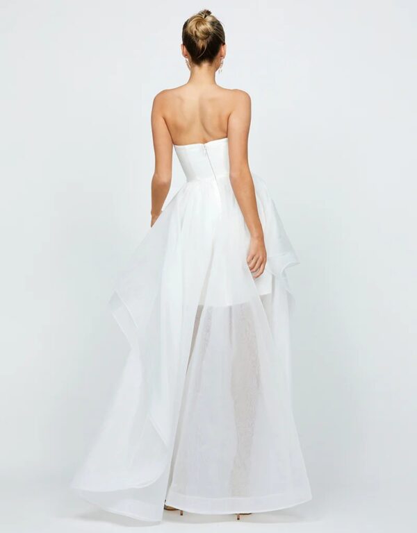 Corto largo organza brillante corset drapeado - Image 3