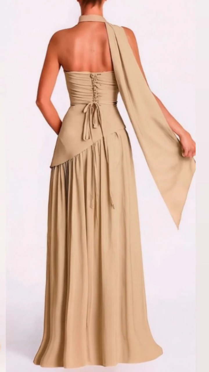 Strapless asimétrico corset con estola - Image 2