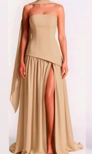 Strapless asimétrico corset con estola